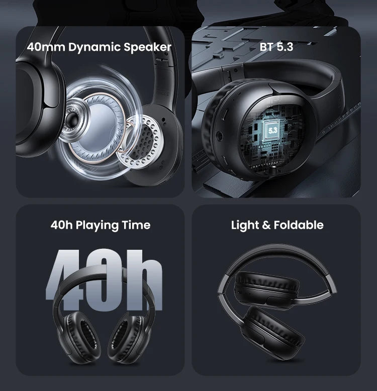 USAMS 40H TWS HiFi Headphones